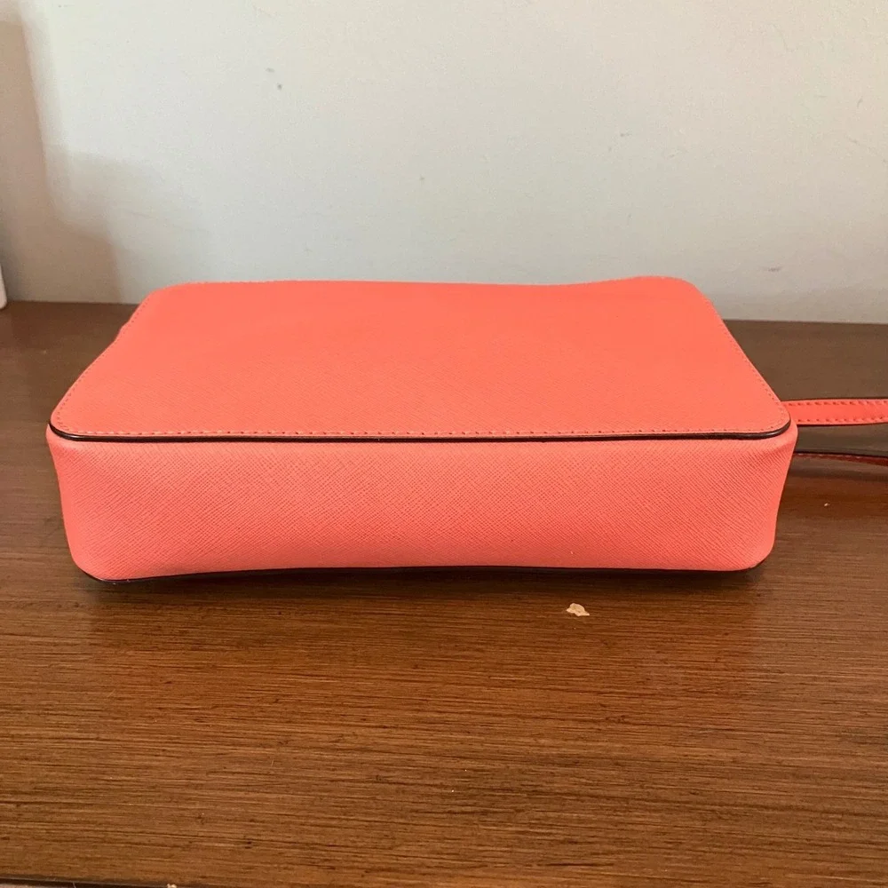 Michael Kors Jet‎ Set East West Crossbody Bag Coral Pink Red Patchwork Saffiano